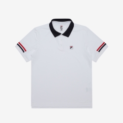 Fila White Line Functional - Naisten Poolopaita - Valkoinen | FI-34968